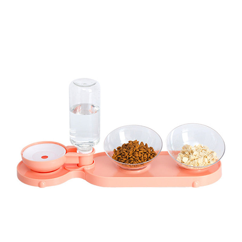 Double Bowl Automatic Pet Bowl Feeder Cat Waterer