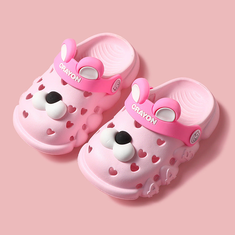 Female Toddler Baby Cute Cartoon Puppy Slippers