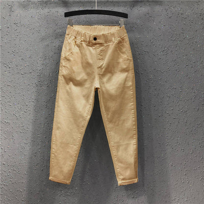 Large Size Pants Loose And Thin Elastic High Waist Pants Casual Harem Pants Women