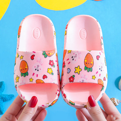 Children'S Slippers Summer New Boy Cartoon Car Baby Sandals Kids Indoor Non-Slip Girls Hole Shoes