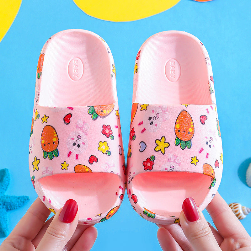 Children'S Slippers Summer New Boy Cartoon Car Baby Sandals Kids Indoor Non-Slip Girls Hole Shoes