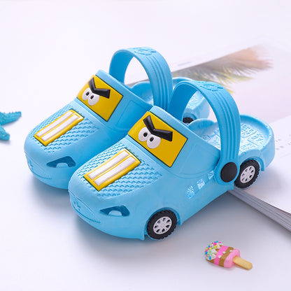 Children'S Slippers Summer New Boy Cartoon Car Baby Sandals Kids Indoor Non-Slip Girls Hole Shoes