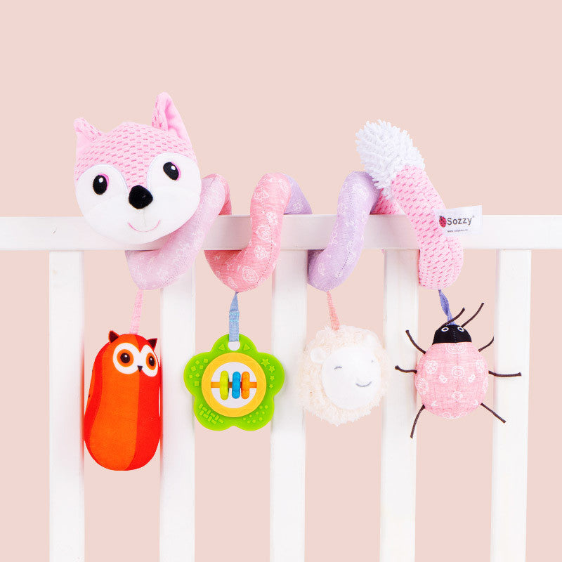 Plush Toy Baby Bed Trailer Fox Bed With Music Bell Ringing Paper