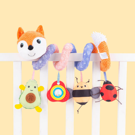 Plush Toy Baby Bed Trailer Fox Bed With Music Bell Ringing Paper