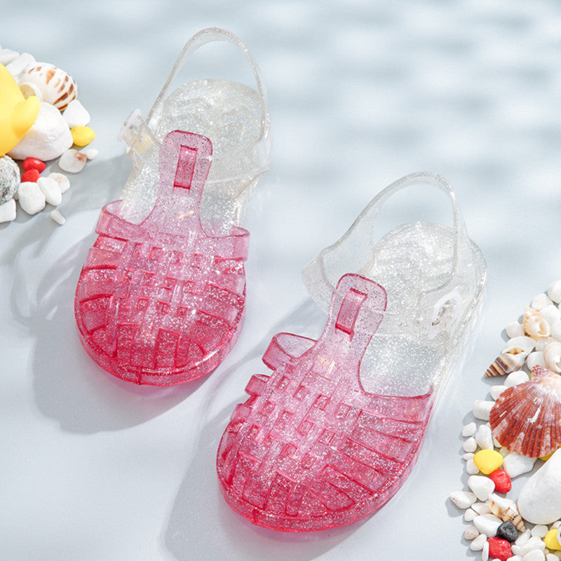 New Summer Children's Princess Children's Soft-Soled Baby Baotou Princess Shoes