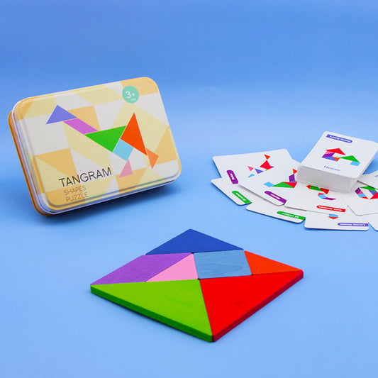 Tangram Early Education Wooden Jigsaw Puzzle Tangram Toy