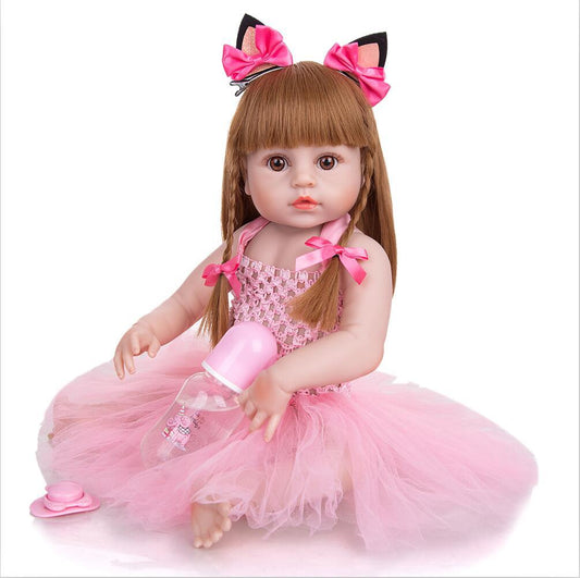 KEIUMI 48cm Full Silicone Girl Reborn Baby Simulation Baby Reborn Baby