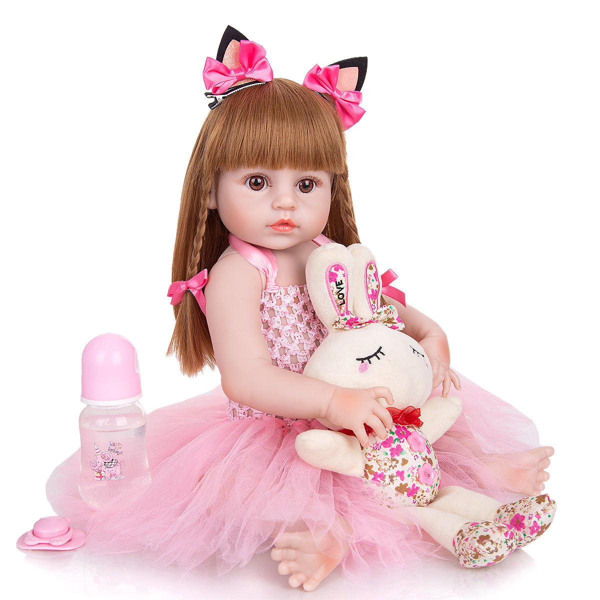 KEIUMI 48cm Full Silicone Girl Reborn Baby Simulation Baby Reborn Baby