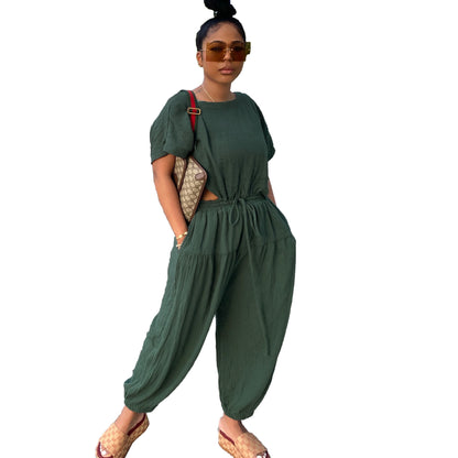 Women's Autumn New Style Jumpsuit Fashion Casual Trousers