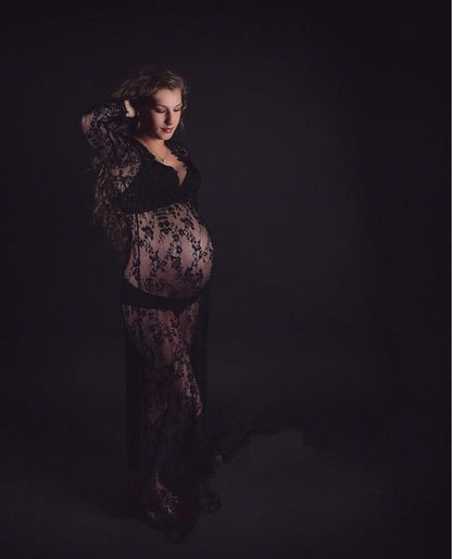 Maternity Photography Props Maxi Dress Plus Size Pregnancy