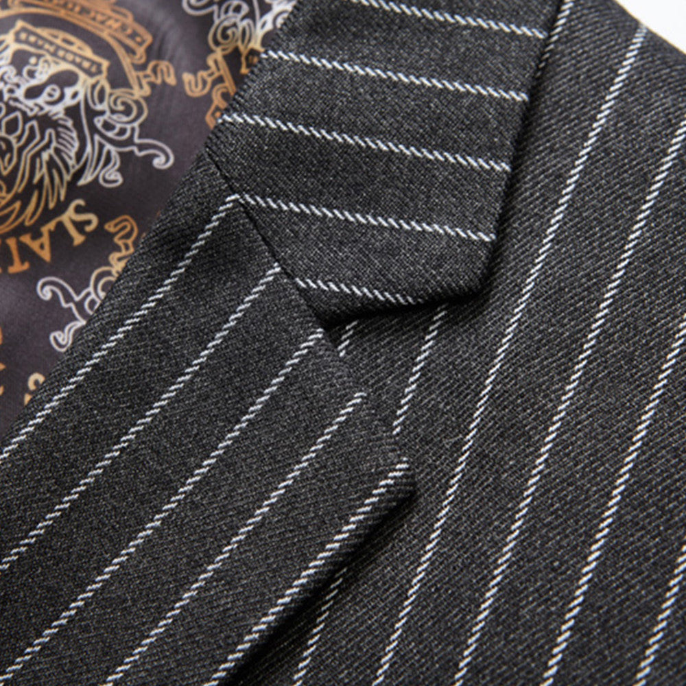 Slim-fit striped suit