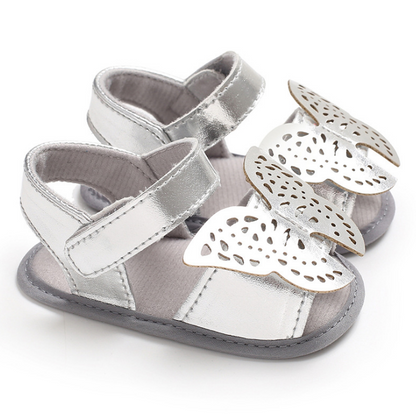 Butterfly baby sandals PU leather baby girls boys Nonslip soft soled Casual Sandals