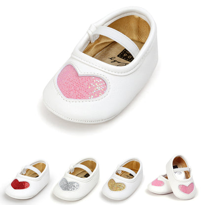 Four hearts baby princess shoes baby shoes baby shoes 3843