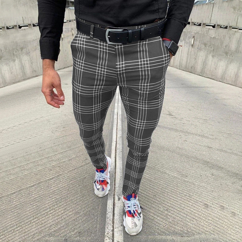 Plaid striped slacks