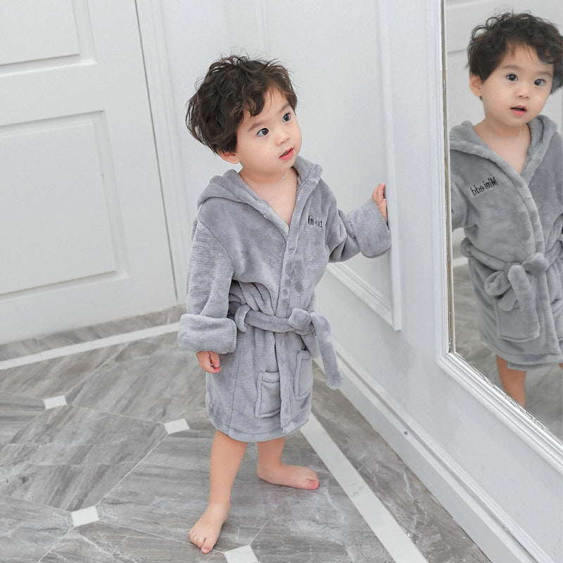 Children's long-sleeved home robe