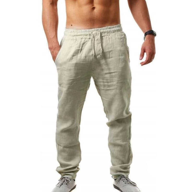 Breathable Cotton And Linen Loose Casual Sports Trousers