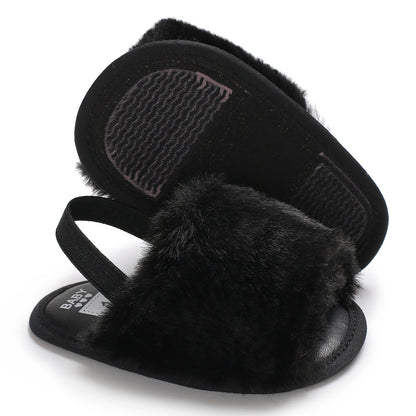 Children's Fur Toddler Flat-heel Slippers