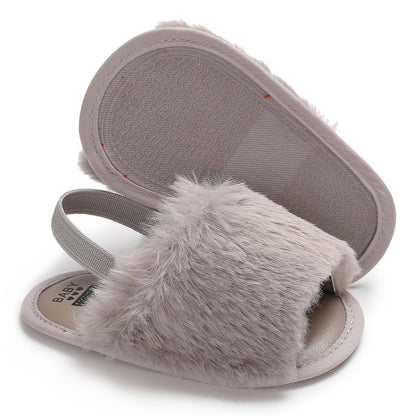 Children's Fur Toddler Flat-heel Slippers