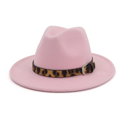 Fedora hat leopard print hat