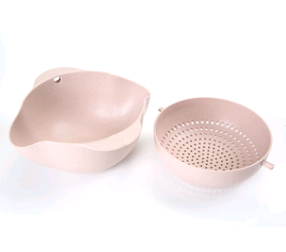 Kitchen Laundry Organizer Thickening Home Kitchen Plastic Rice Friut Bowl Washing Rice Sieve Basin Washing Basket