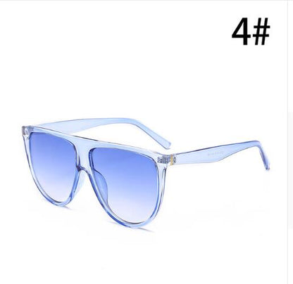 Thin Flat Top Sunglasses Women Luxury Brand Designer Retro Vintage Sunglasses Women Gold Kardashian Clear Glass Sunglasses