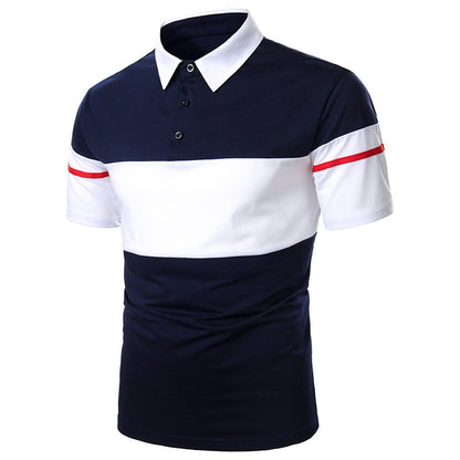 Two-color Stitching Webbing Men's Short Sleeve