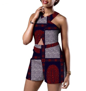 African Printed Women's Cotton Jumpsuit