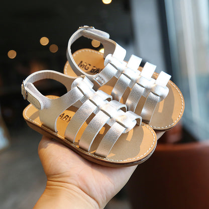 Little Girl Princess Roman Sandals Soft Sole Beach Shoes