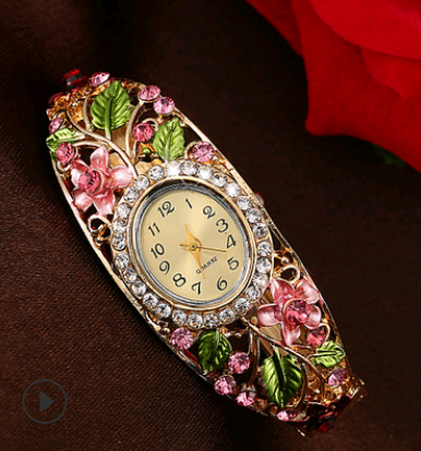 Bracelet Watch Popular Models High-grade Diamond National Wind  Painting Accessories Female