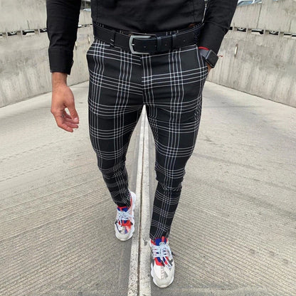 Plaid striped slacks