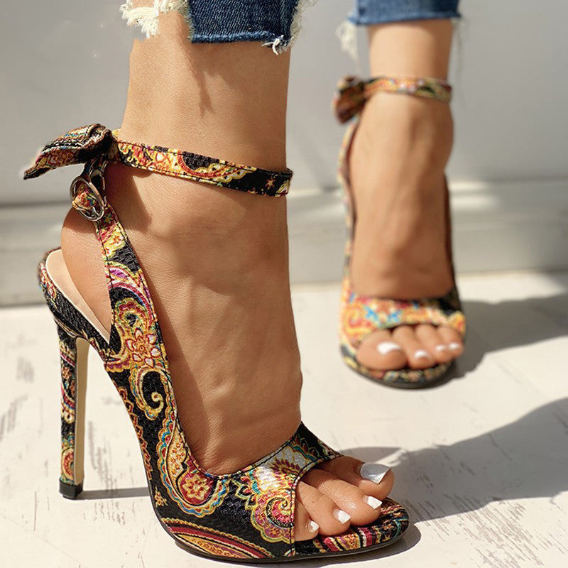 National printed women's shoes