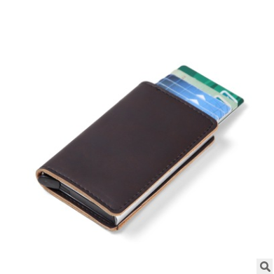 PU Automatic Card Card Holder RFID Multi-function Card Holder