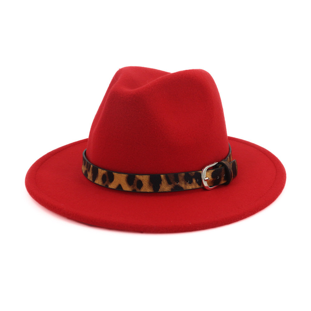 Fedora hat leopard print hat