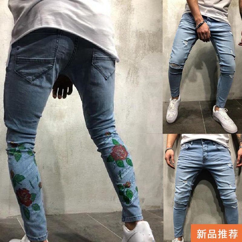 Printing holes for men's pants