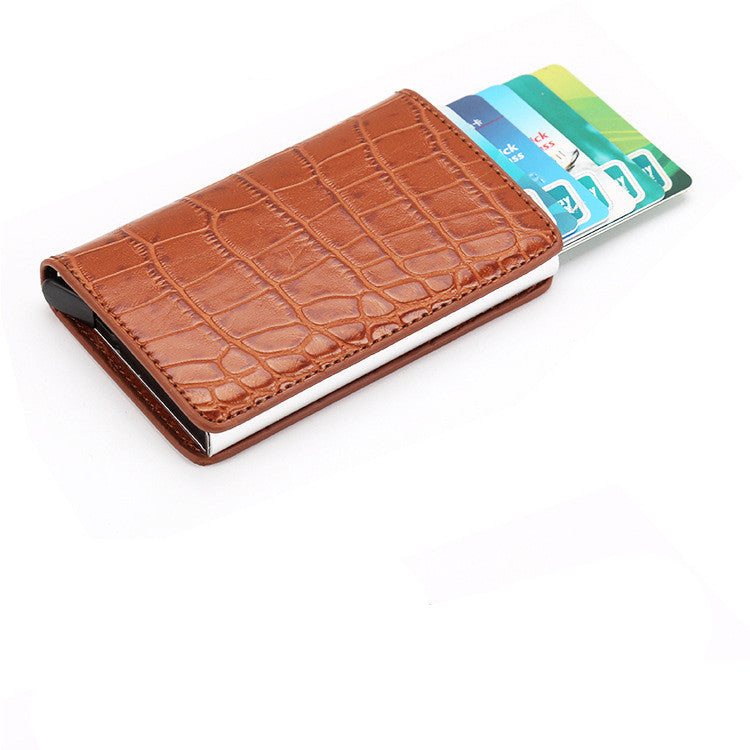 PU Automatic Card Card Holder RFID Multi-function Card Holder