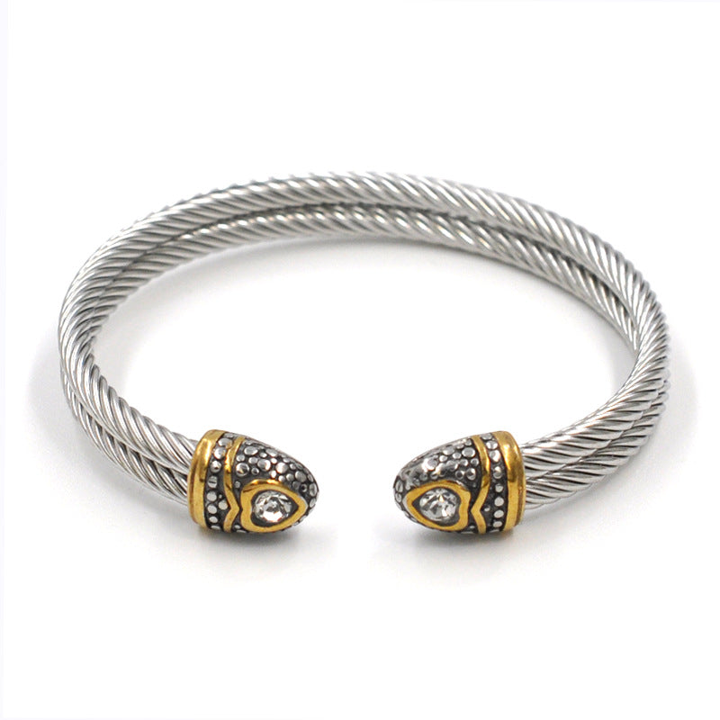 Stainless steel wire rope bracelet cable wire bracelet