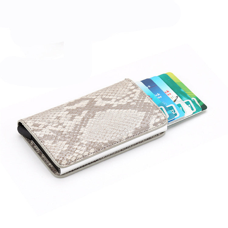 PU Automatic Card Card Holder RFID Multi-function Card Holder