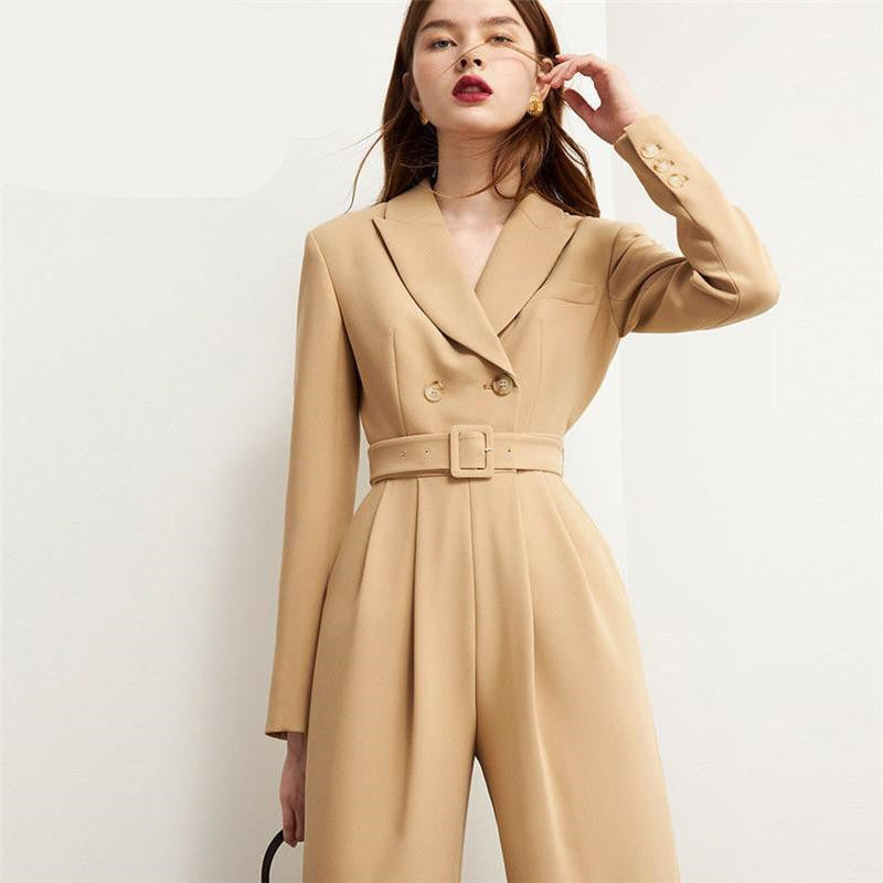 High Waist Suit Women's One Piece Wide Leg Pants