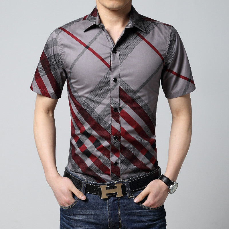 Men's striped shirt long sleeve thin shirt casual clothes