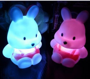 Creative Cartoon Cute Radish Rabbit Colorful Night Light