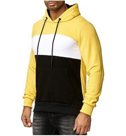 Colorblock Sweatshirt Hooded Casual Jacket