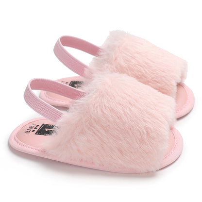 Children's Fur Toddler Flat-heel Slippers