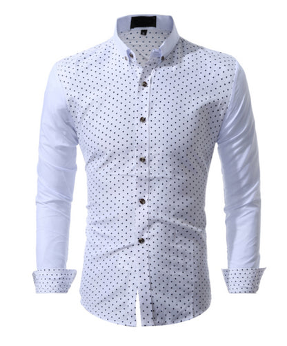 Small Mushroom  Print Mens Button Down Collared Shirts