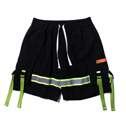 FGSS 2021 spring and summer new tide brand OVERSIZE ribbon stripe double bag sanitation cloth casual shorts supply