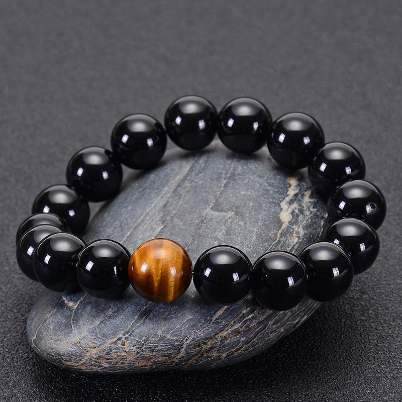 Natural Black Agate Bracelet Tiger Eye Bracelet