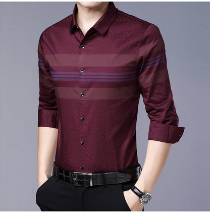 Casual striped shirt cotton