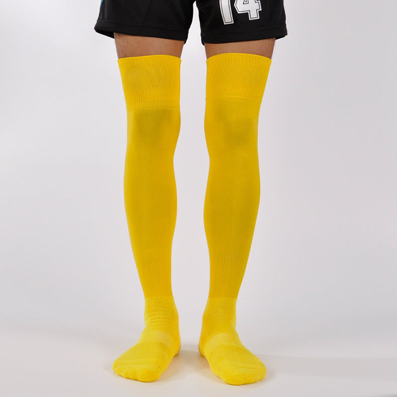 Pure Color Light Board Over The Knee Football Socks