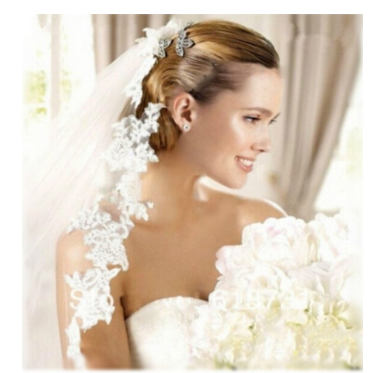 Bride wedding single layer wedding veil