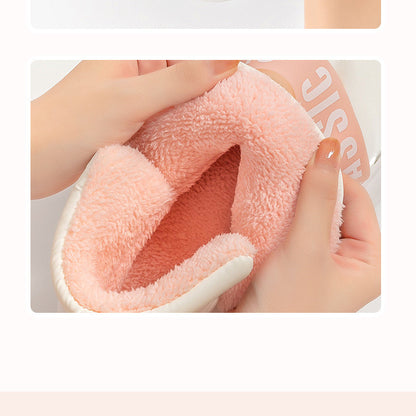 Wear Resistant Plush Warm Down Slippers