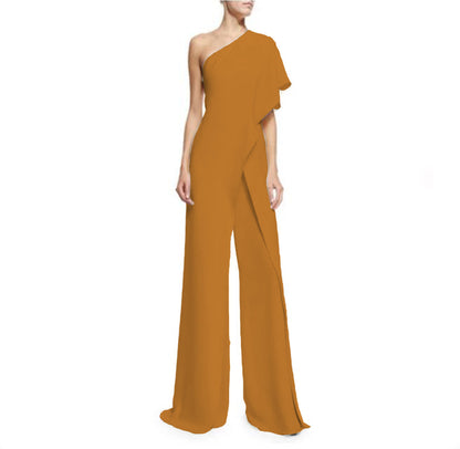 One-shoulder jumpsuit